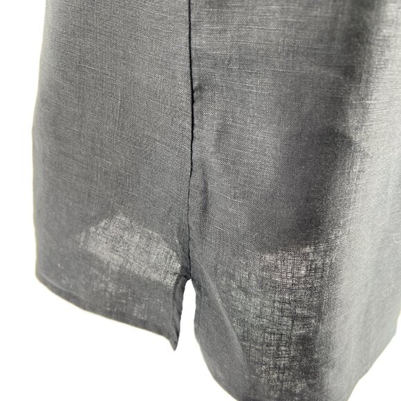 🖤Lucy & Laurel 100% Linen Top XL Black with Embroidered Detail - Dressy - Picture 4 of 10